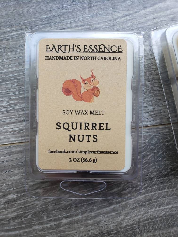 Squirrel Nuts 2 oz Soy Wax Melts, Handmade Soy Wax Melts, Highly Scent –  Earth's Essence