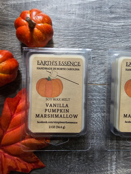 Vanilla Pumpkin Marshmallow 2 oz Soy Wax Melt