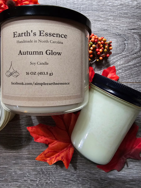 Autumn Glow Mason Jar Candles, Choose a Size