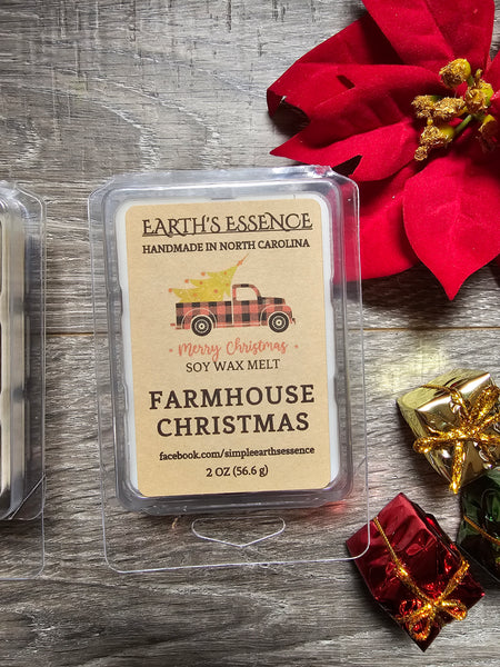 Farmhouse Christmas 2 oz Soy Wax Melt