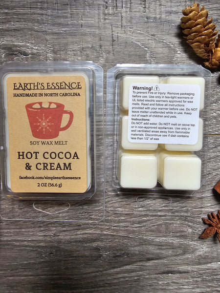 Hot Cocoa & Cream 2 oz Soy Wax Melt