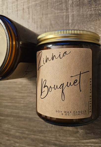 Zinnia Bouquet 8 oz Soy Candle