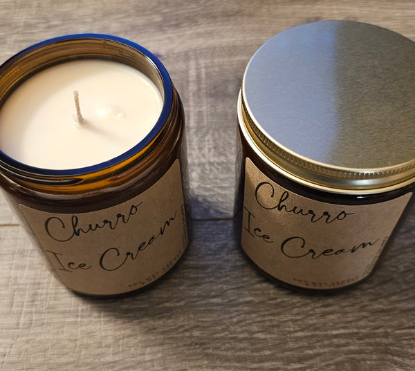 Churro Ice Cream 8 oz Soy Candle