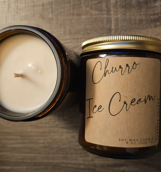 Churro Ice Cream 8 oz Soy Candle