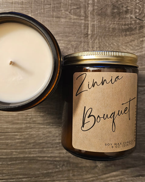 Zinnia Bouquet 8 oz Soy Candle