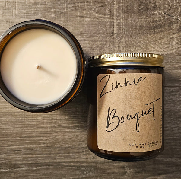 Zinnia Bouquet 8 oz Soy Candle