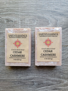 Cedar Cashmere 4 oz Goats Milk Soap