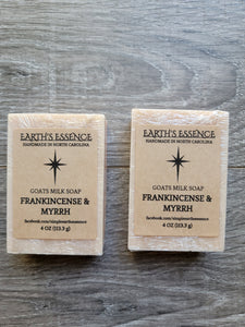 Frankincense & Myrrh 4 oz Goats Milk Soap