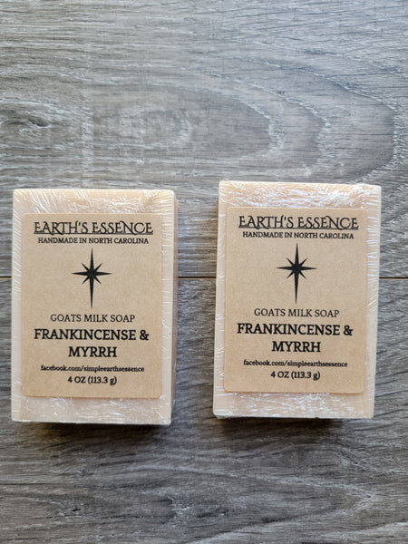 Frankincense & Myrrh 4 oz Goats Milk Soap