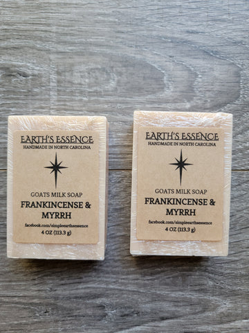 Frankincense & Myrrh 4 oz Goats Milk Soap
