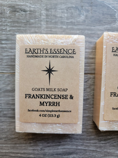 Frankincense & Myrrh 4 oz Goats Milk Soap