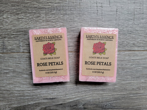 Rose Petals 4 oz Goats Milk Soap