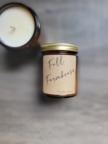 Fall Farmhouse 8 oz Soy Candle