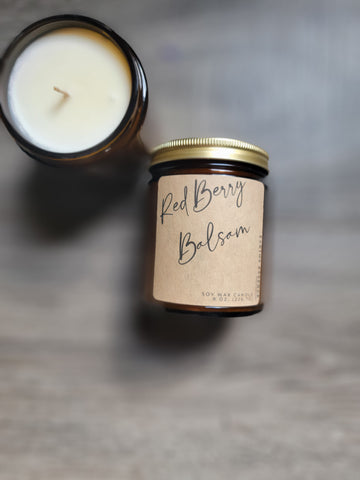 Red Berry Balsam 8 oz Soy Candle