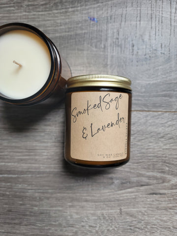 Smoked Sage & Lavender 8 oz Soy Candle