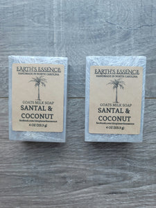 Santal Coconut 4 oz Goats Milk Soap