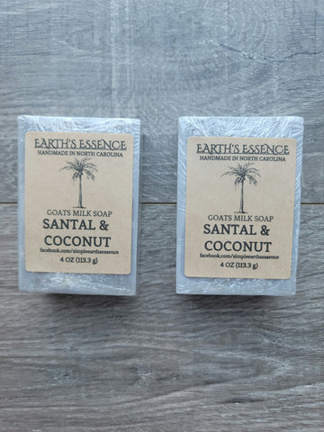 Santal Coconut 4 oz Goats Milk Soap