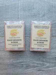 Black Cardamom Cream 4 oz Goats Milk Soap