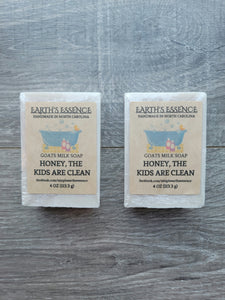 Honey The Kids Are Washed 4 oz Goats Milk Soap