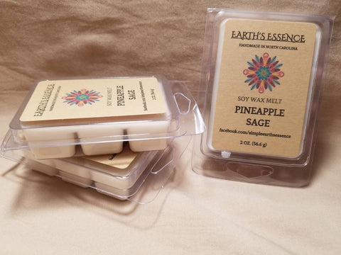 Pineapple Sage 2 oz Soy Wax Melt, Handmade Soy Wax Melt, Wax Warmer Melts, Wax Warmer, Highly Scented Wax Melts