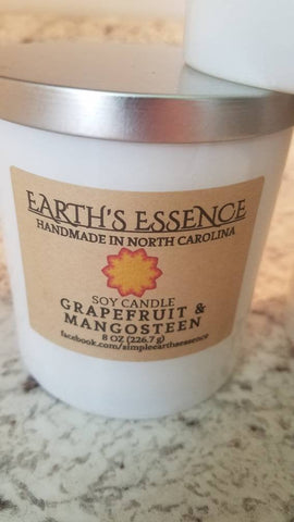 Grapefruit & Mangosteen 8 OZ Soy Candle