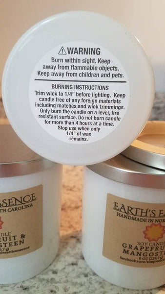 Grapefruit & Mangosteen 8 OZ Soy Candle