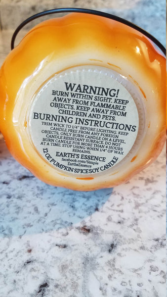 HALLOWEEN 14 OZ Candle, Jack-o-Lantern Candle