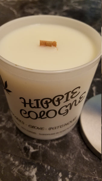 Hippie Cologne 8 oz Wooden Wick Soy Candle