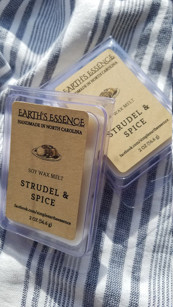 Strudel & Spice 2 oz Soy Wax Melts, Soy Melts, Handmade Soy Wax Melts, Holiday Scent, Wax Warmer Melts