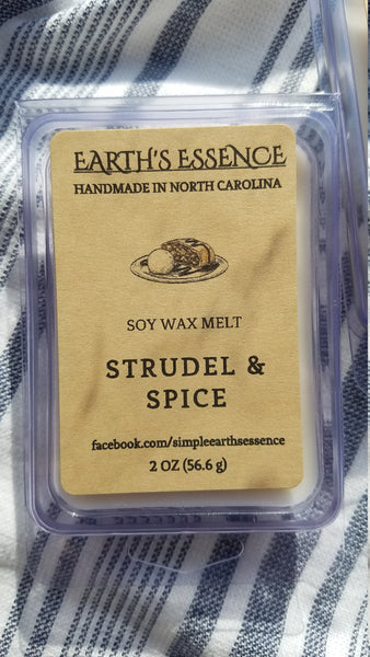 Strudel & Spice 2 oz Soy Wax Melts, Soy Melts, Handmade Soy Wax Melts, Holiday Scent, Wax Warmer Melts
