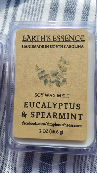Eucalyptus & Spearmint 2 oz Soy Wax Melts