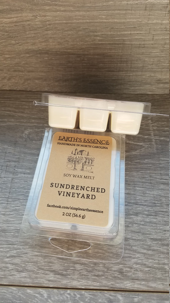 Sundrenched Vineyard 2 OZ Soy Wax Melts, BBW DUPE, Handmade Soy Wax Me –  Earth's Essence