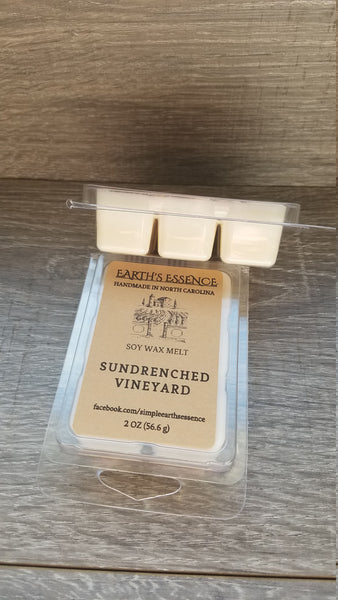 Sundrenched Vineyard 2 OZ Soy Wax Melts, BBW DUPE, Handmade Soy Wax Melts, Wax Warmer Melts, Tart Melts