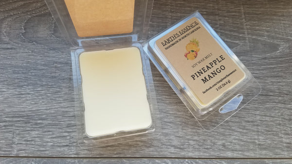 Pineapple Mango 2 OZ Soy Wax Melts, Wax Warmer Melts, Tropical Scented Wax Melts, Handmade Wax Melts, Tart Warmer Melts
