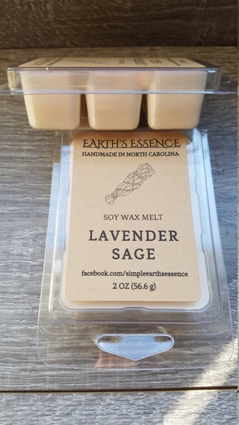 Lavender Sage 2 OZ Soy Wax Melt