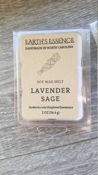 Lavender Sage 2 OZ Soy Wax Melt