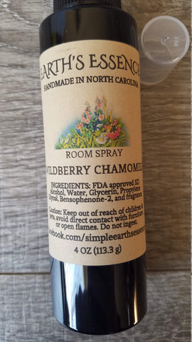 Wildberry Chamomile 4 oz Natural Room Spray, Handmade Room Spray, Housewarming Gift, Dorm Room Gift, Highly Concentrated Room Spray
