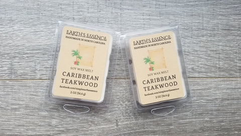 Caribbean Teakwood 2 oz Soy Wax Melts