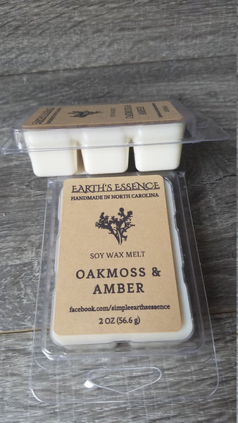 Oakmoss & Amber 2 oz Soy Wax Melt