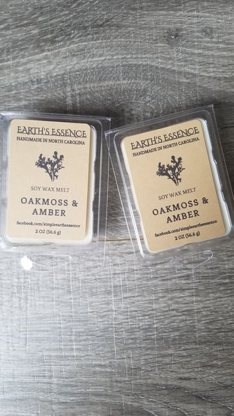 Oakmoss & Amber 2 oz Soy Wax Melt