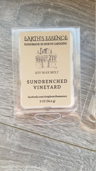 Sundrenched Vineyard 2 OZ Soy Wax Melts, BBW DUPE, Handmade Soy Wax Melts, Wax Warmer Melts, Tart Melts