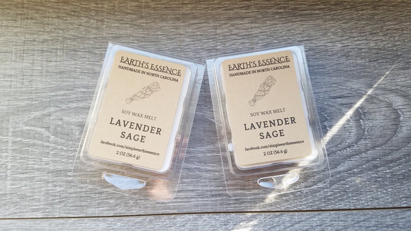 Lavender Sage 2 OZ Soy Wax Melt