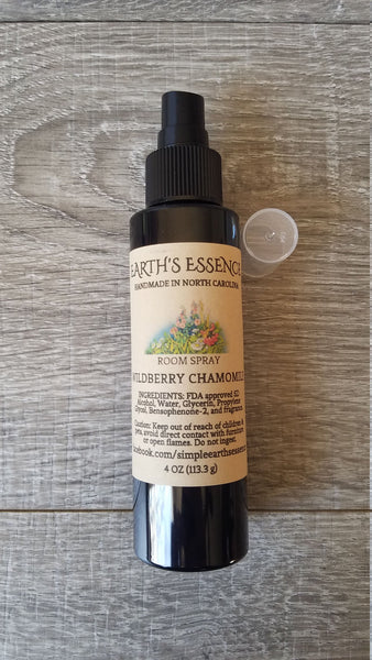 Wildberry Chamomile 4 oz Natural Room Spray, Handmade Room Spray, Housewarming Gift, Dorm Room Gift, Highly Concentrated Room Spray
