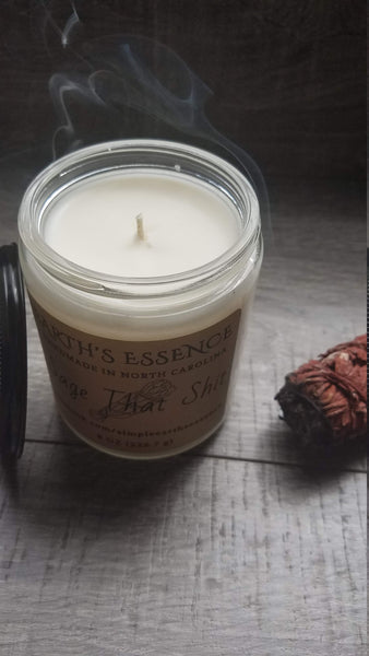 Sage That Shit 8 oz Soy Candle, 3 Different Scents