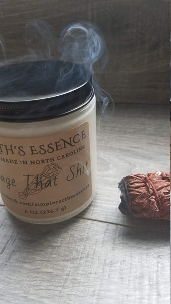 Sage That Shit 8 oz Soy Candle, 3 Different Scents