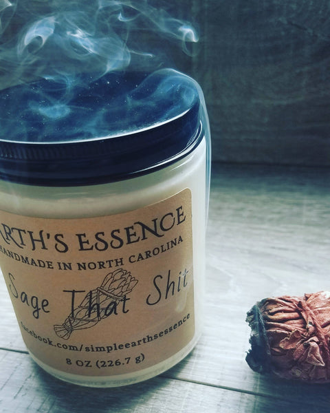 Sage That Shit 8 oz Soy Candle, 3 Different Scents