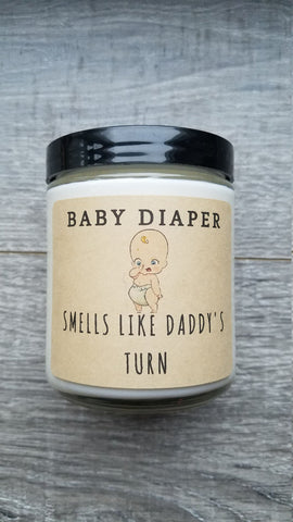 Baby Diaper 8 oz Soy Candle