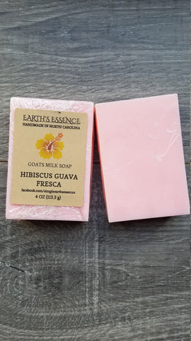 Hibiscus Guava Fresca 4 oz Goats Milk Soap