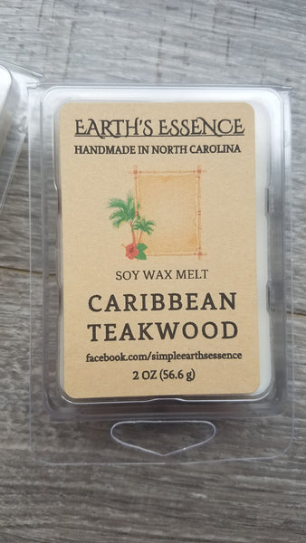 Caribbean Teakwood 2 oz Soy Wax Melts