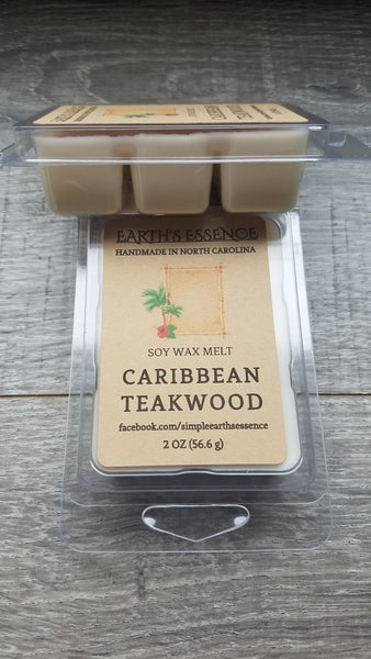 Caribbean Teakwood 2 oz Soy Wax Melts
